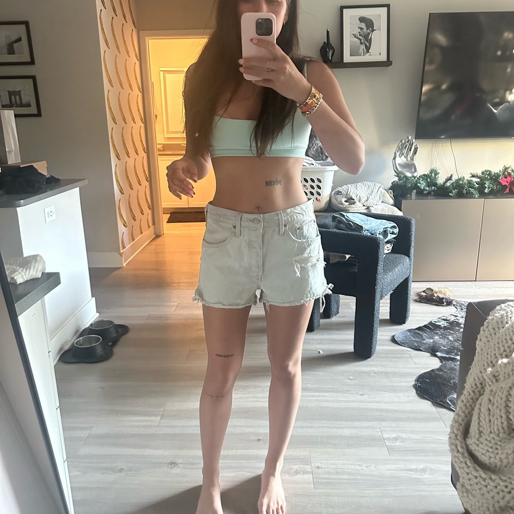 Levi’s Light Blue Denim cutoff Shorts